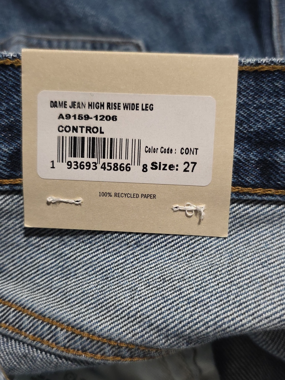 Agolde Dame High Rise Wide Leg Jeans in Control Size 27 NWT - Picture 5 of 6